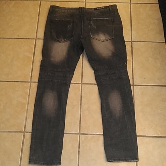 Biepa Jeans Punk Rock Patches Skulls - Picture 4 of 7